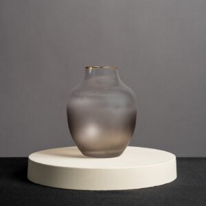 Vase Goldrand Rauchig