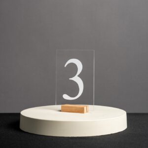 Tischnummer transparent 1-10