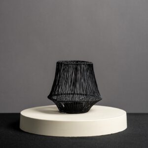 Teelichthalter Metall Schwarz