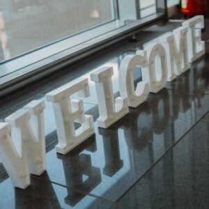 Leuchtschild Welcome